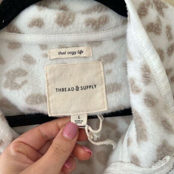 StitchFix Thread & Supply Leopard Half-Zip Jacket - Picture 5 of 7